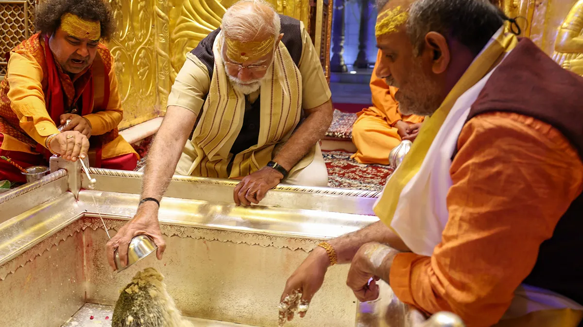 Prime Minister Modi at a puja in Varanasi