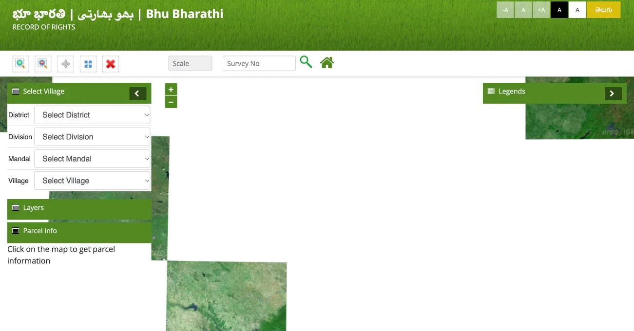 Bhu Bharati GIS village map page